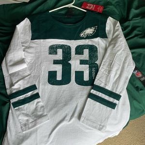NEW WITH TAGS - Philadelphia Eagles long sleeve white and green
